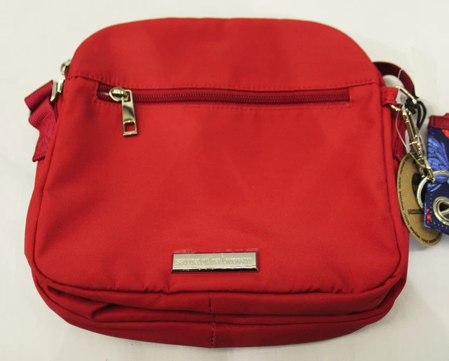 Samantha Brown Women's RFID To-Go Triple Compartment Crossbody MP7 Sangria OS 3