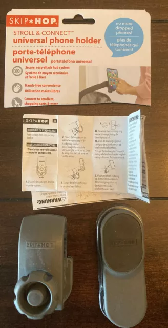 Skip Hop Stroller Phone Holder Stroll & Connect Gray Universal Mount Open Box