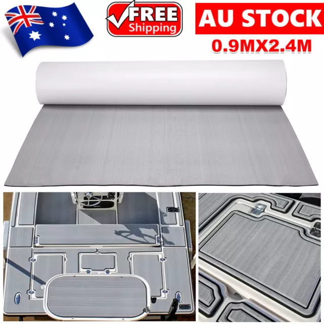 AU EVA Foam Boat Flooring Marine Carpet Teak Decking Sheet Light Gray Vinyl Mat