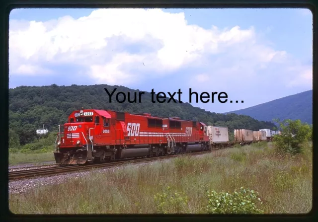 gkk64 Orig Slide SOO Line 6053, 6044 Train DH266 Lehighton, Pa 1995