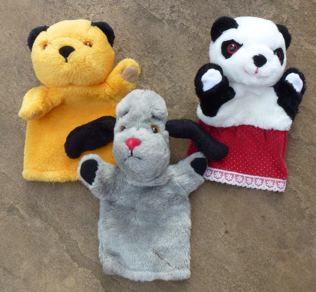 PATSY B MARKETING Set of 3 Sooty & Sweep Soo Hand Puppets Soft Toys