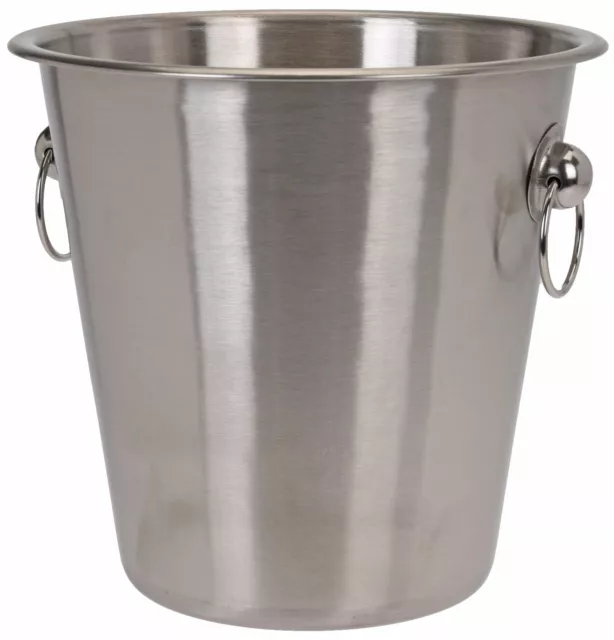 New Brushed Stainless Steel Silver Ice Bucket Wine Cooler Champagne Cooler