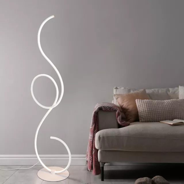 Standleuchte Designleuchte Stehlampe Dimmbar Nachtlicht CCT weiß 1x LED H 118 cm
