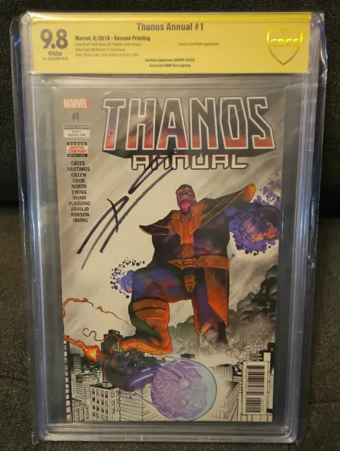 Thanos Annual #1 Signed by Donny Cates 9.8 CBCS Bam Box Exclusive Not CGC 2nd Pr