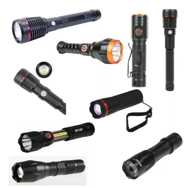 Taschenlampen, Verschiedene Modelle, LED, Aluminiumgehäuse, für Hobby & Freizeit