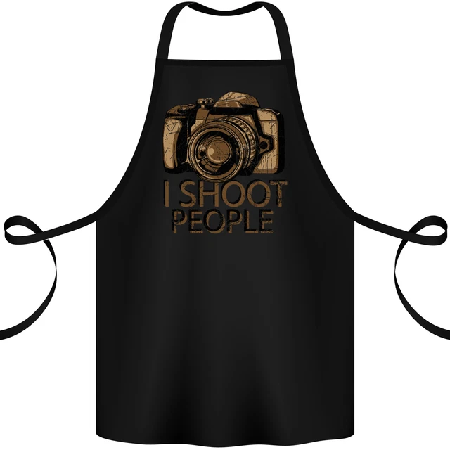 Photography I Shoot People Photographer Cotton Apron 100% Organic