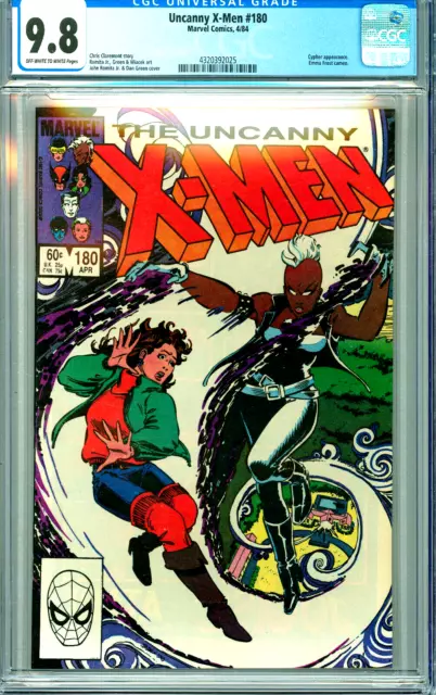 UNCANNY X-MEN 180 CGC 9.8 WP Emma Frost CYPHER Non-CIRCULATED Case MARVEL 1984