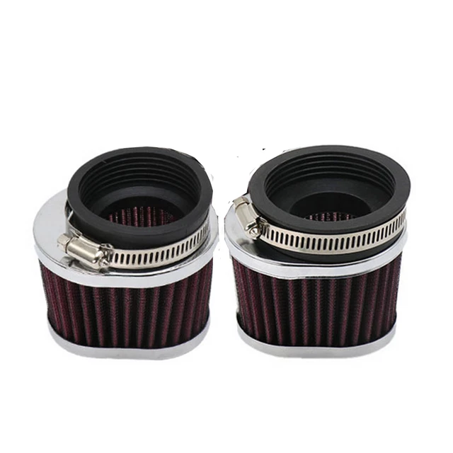 Motorcycle Scooter Carburetor Filters 60mm High Flow Air Cleaners Universal 2Pcs