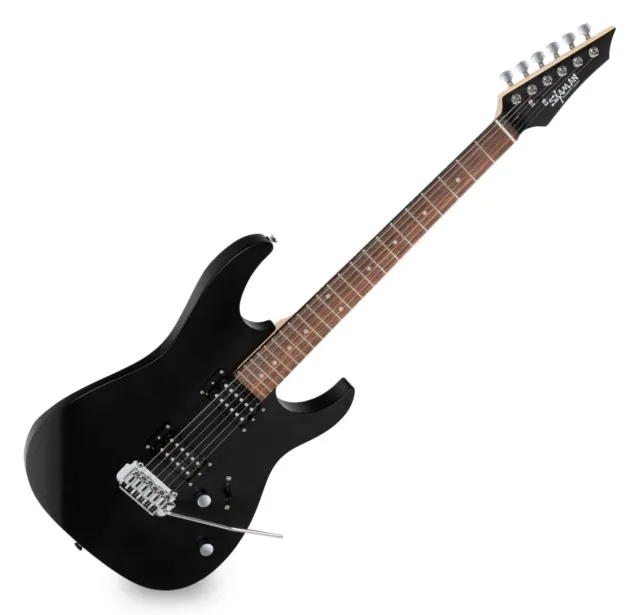 B-WARE Shaman E-Gitarre ST Design Humbucker Nyatoh Ahorn Cutaway Satin Black