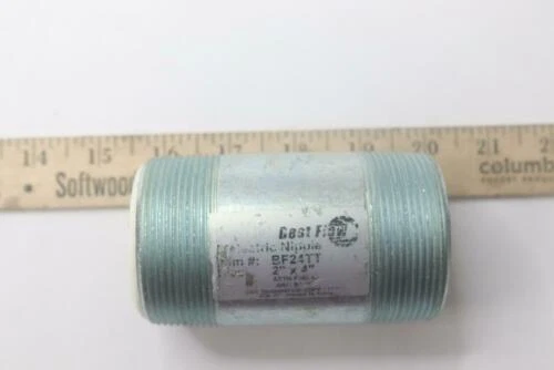 Matco-Norca Dielectric Nipple w/ PEX Insulator Galvanized Steel 2" x 4" BF24TT