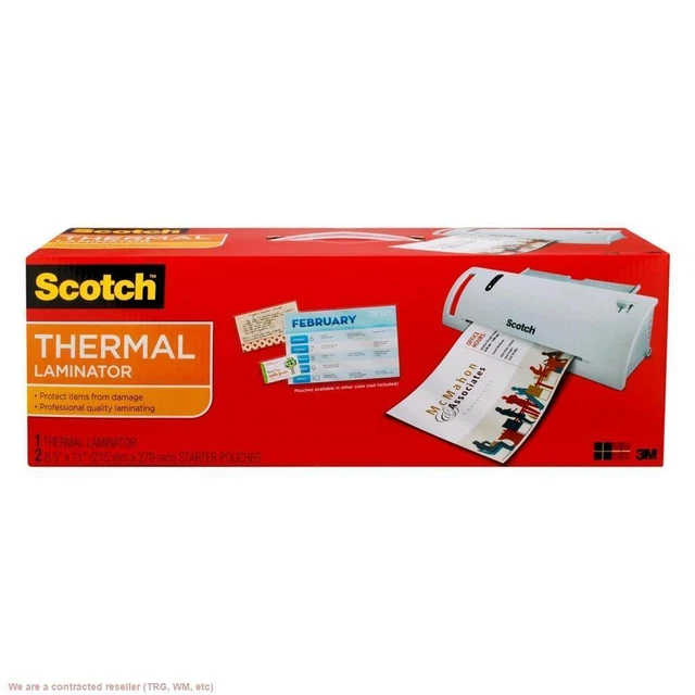 Scotch Thermal Laminator with 2 Starter Pouches 8.5" x 11" - TL902