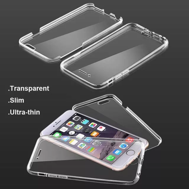 Funda 360º Tapa Delantera Gel  Iphone 5 5G 5S Silicona Transparente Sin Puntos 2