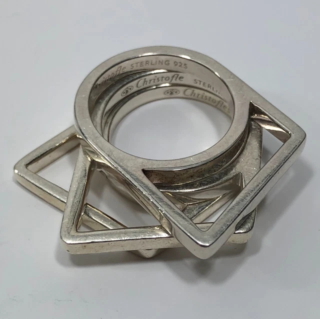 Bague Chevalière Christofle - Argent Massif, Taille 52, Occasion état D'usage