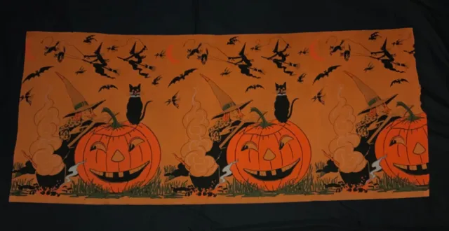 Vintage Dennison Halloween Crepe Paper - Witches, Jack O’lantern & Cats!