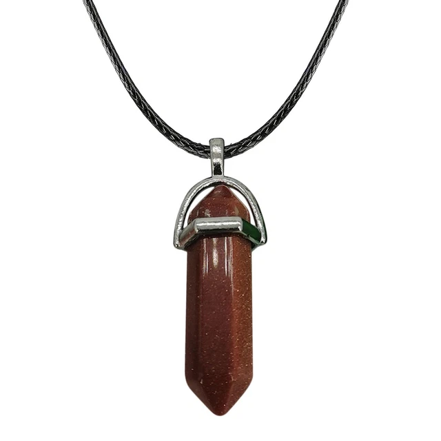 Hexagonal Natural Quartz Crystal Chakra Healing Point Pendant Necklace Jewelry