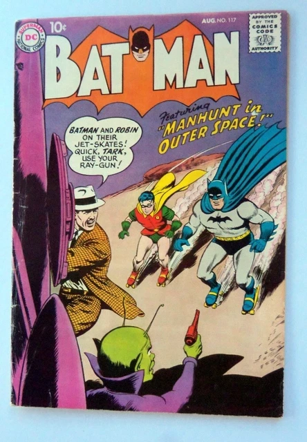 Batman Comics #117 Original Dc Comic Book 1958 Fine-Very Fine Ow-White Pages