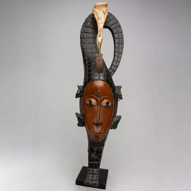 337C - Masque Gouro Colore, Art Tribal Premier Africain