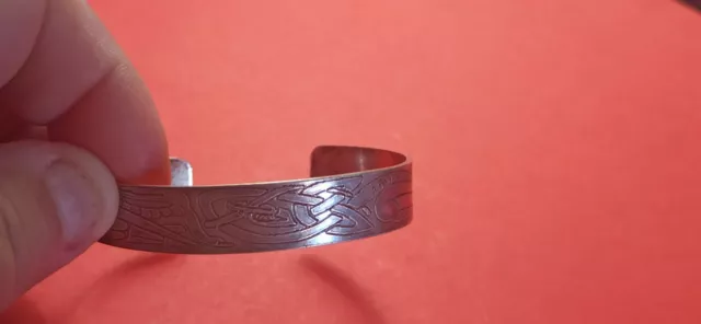 Bijoux ancien beau bracelet en argent 925 décor ciselé art nouveau