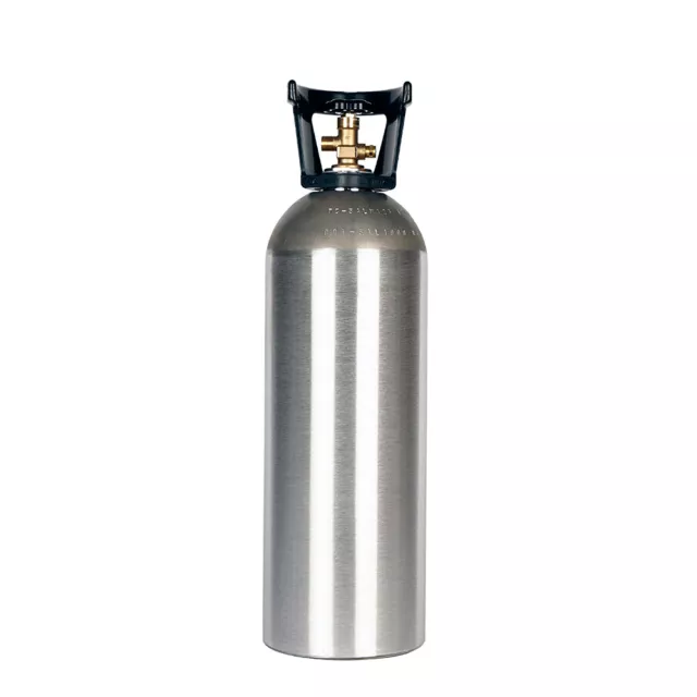 New 20 lb. Aluminum CO2 Cylinder with CGA320 Valve and Handle DOT Approved
