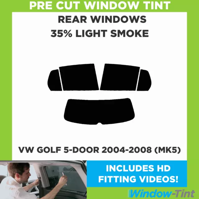 Pre Cut Window Tinting Film for VW Golf 5-door 2004-08 (MK5) 35% Light Rear Tint