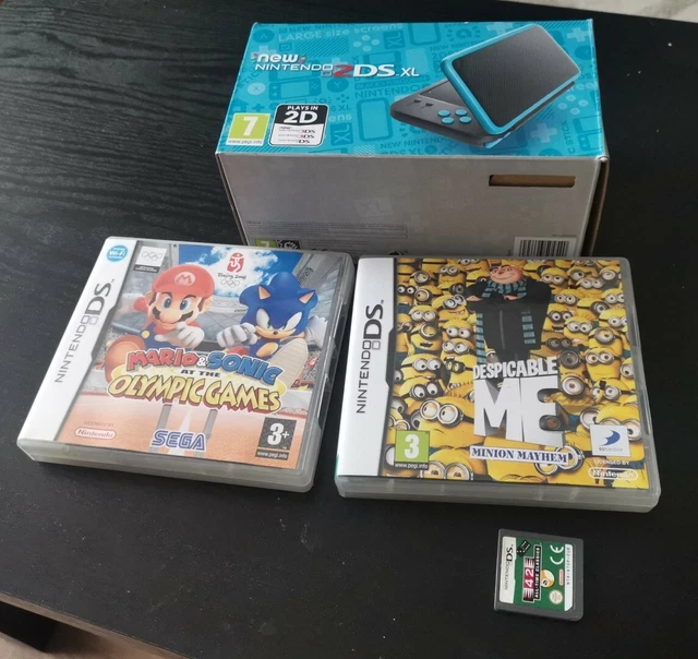 Nintendo 2DS XL Noir & Vert Portable Consoles de Jeux Rare Usé Emballé