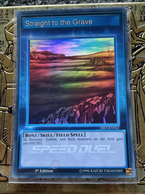 Straight to the Grave - SBLS-ENS02 - Super Rare 1st Ed yugioh speed duel konami