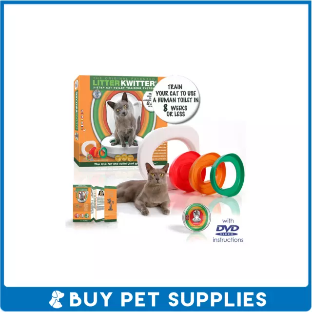 Litter Kwitter Cat Toilet Training System Train Cat Kitten Use Toilet AU