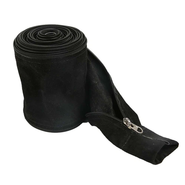 TIG Welding Torch Cable Cover - 25Ft Flame Retardant Cowhide Leather Sleeve For Hose Protection - View #9