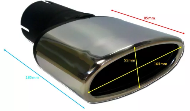 Edelstahl Auspuffblende Auspuff Blende Endrohr Tuning Sportauspuff 60mm Anschluß