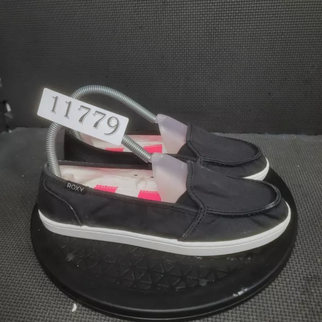 Roxy Lido III Shoes Womens Sz 8 Black Slip Ons