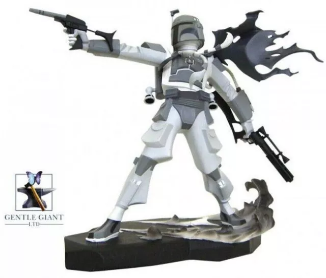 BOBA FETT ANIMATED Statue Black And White Version – STAR WARS – GENTLE GIANT