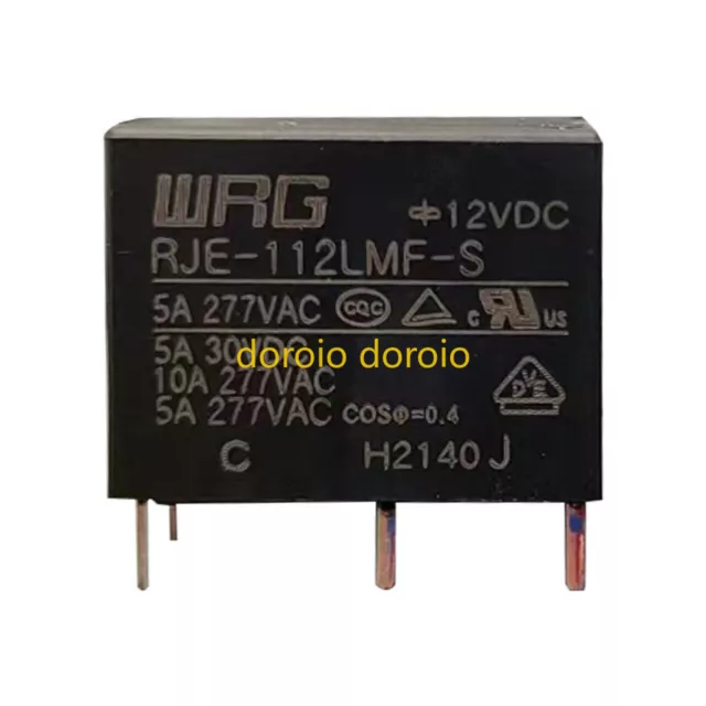 2PCS RJE-112LMF-S 12VDC WRG Power Relays 10A 277VAC 4Pins