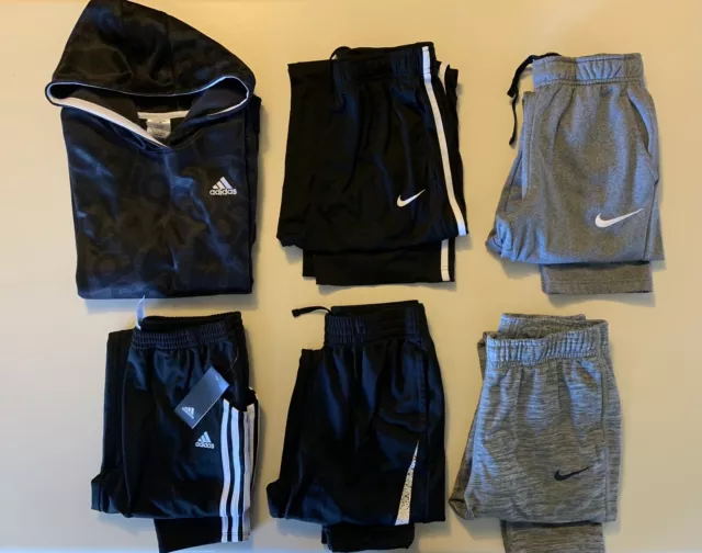 Nike + Adidas Boys Pants & Hoddie Lot - Size 16-18 Youth Large