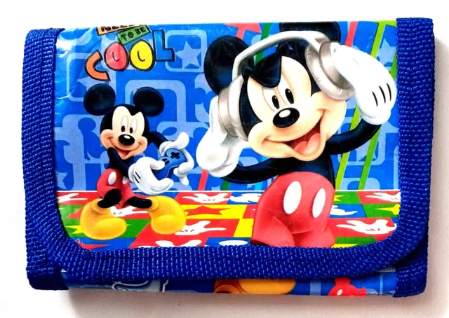 Kids Boys Girls Money Wallet Purse Mickey Minnie Mouse SuperMan BatMan Cars