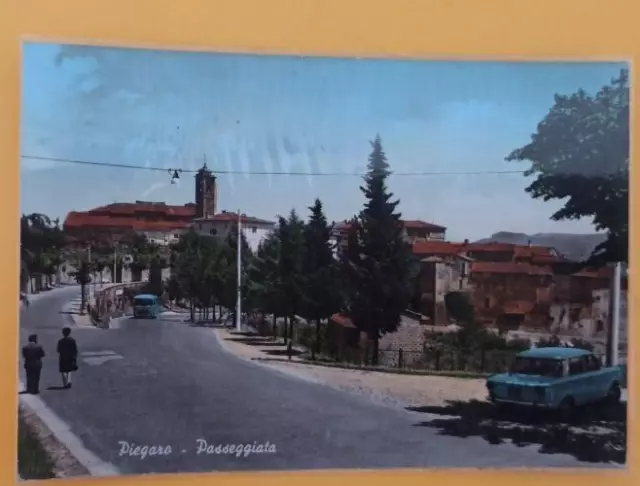 Cartolina Antica Piegaro Passeggiata Viagg  Francob