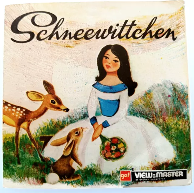 3x VIEW MASTER 3D REEL ⭐ SCHNEEWITTCHEN ⭐ 7 Zwerge, Stereo Bildscheiben B 300-D