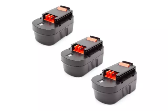 3x BATTERIE 1500mAh 14.4V noir pour BLACK & DECKER FIRSTORM BD14PSK