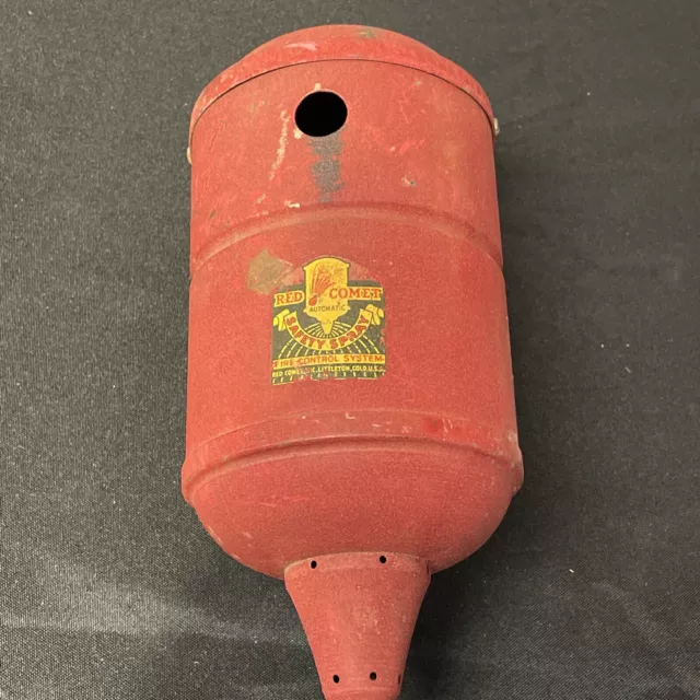 Vintage Red Comet Fire Extinguisher Holder Empty
