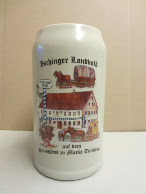 Original Westerwälder Steinzeugkrug - Bierkrug 0,5 Liter, Ischinger Landvolk