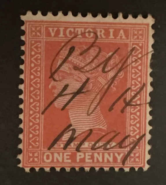 C1900  Victoria Queen Victoria Australia State Stamp 1d Rose Red  E14