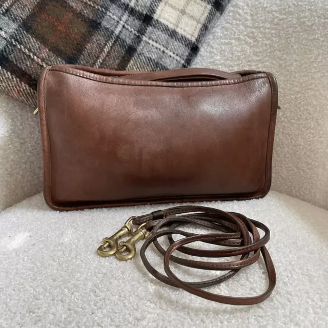 Vintage Coach Basic Clutch Basic Bag Shoulder Painted Brown Pre 1993 NYC