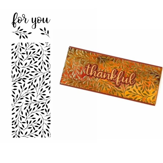 Leafy Background Stamp Clear Rubber Seal Scrapbooking Embossing DIY Craft Album