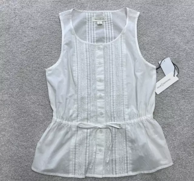 Treasure Bond Nordstrom Women’s White Sleeveless Blouse Size Small NWT