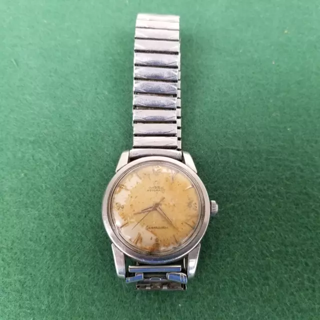 VINTAGE OMEGA 1950S Watch Automatic Seamaster Rare Wristwatch With Band ...