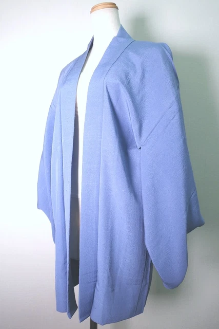 8477F1 Silk Vintage Japanese Kimono Haori Jacket Tsumugi Hitoe
