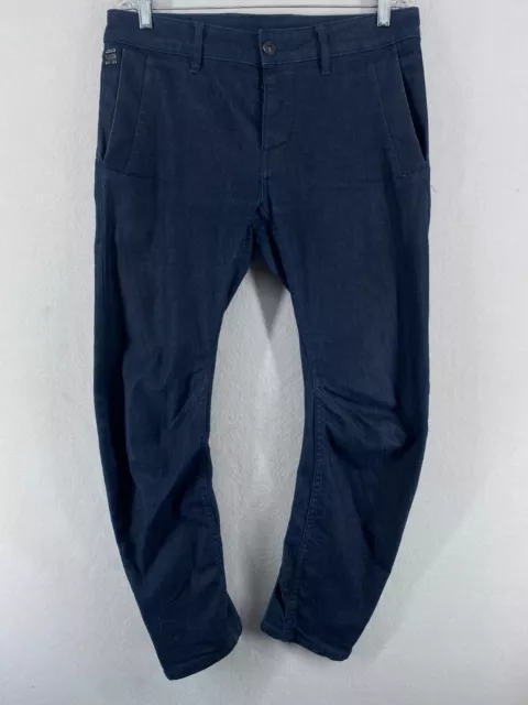 G STAR RAW Jeans Mens 31 32 Valdo Bronson 3D Slim Tapered Denim Cotton Dark Blue