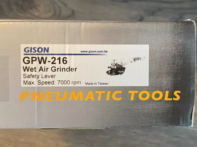 Gison GPW-216 Pneumatic 7" Wet Air Grinder/Sander Tool, Cuts Stone, Concrete etc 2