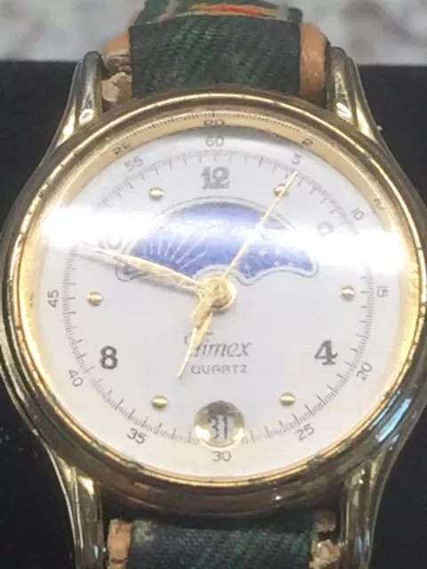 Vintage timex clearance moon phase watch