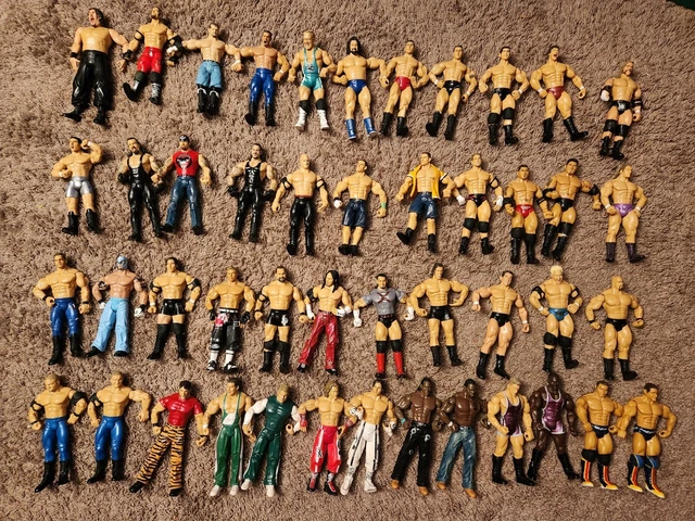 Huge Wrestling Figure Lot Of 46 WWE Ruthless Aggression WWF WCW ECW Classic 00s