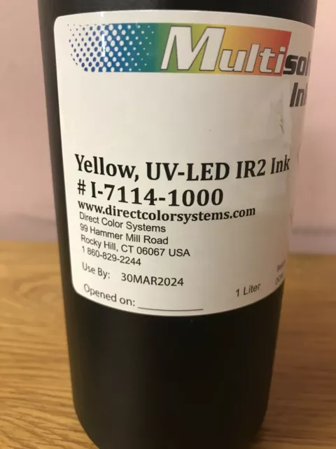 Multisolve Inks UV LED IR2 Ink Yellow #I-7114-1000 1000ml (1L) New/sealed